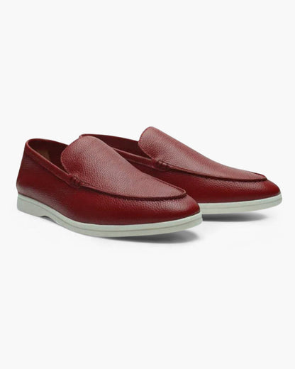 Mocassin en Cuir de Véritable Style Vintage pour Homme