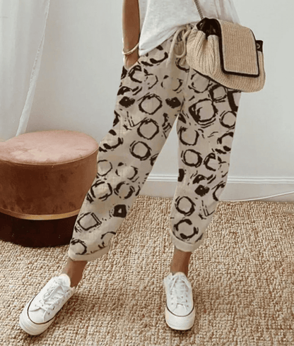 Pantalon femme léger à carreaux décontracté - PanierRoyale