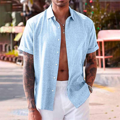 Chemise Homme Été Légère à Manches Courtes