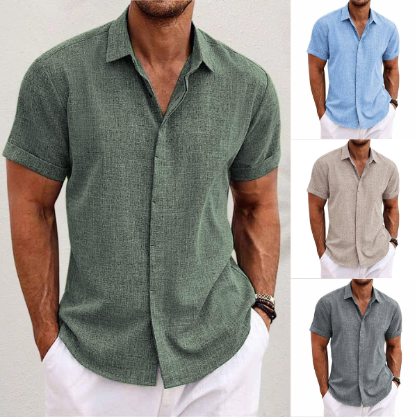 Chemise Homme Été Légère à Manches Courtes