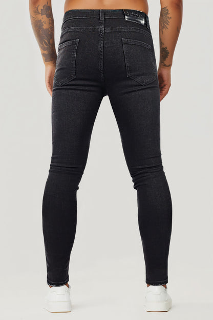 Jean Skinny Noir Déchiré Homme