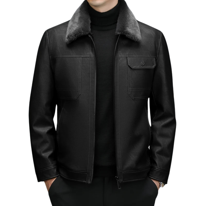 Veste en Peau de Mouton Classique pour Homme - BerlinGlamour