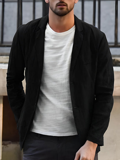 Veste Lin Homme Élégante et Décontractée pour Tous Les Occasions