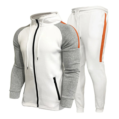 Survêtement Sport Homme Noir et Blanc Casual