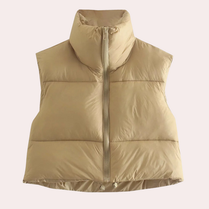 Gilet Femme Court et Décontracté Doublure Polaire - PanierRoyale