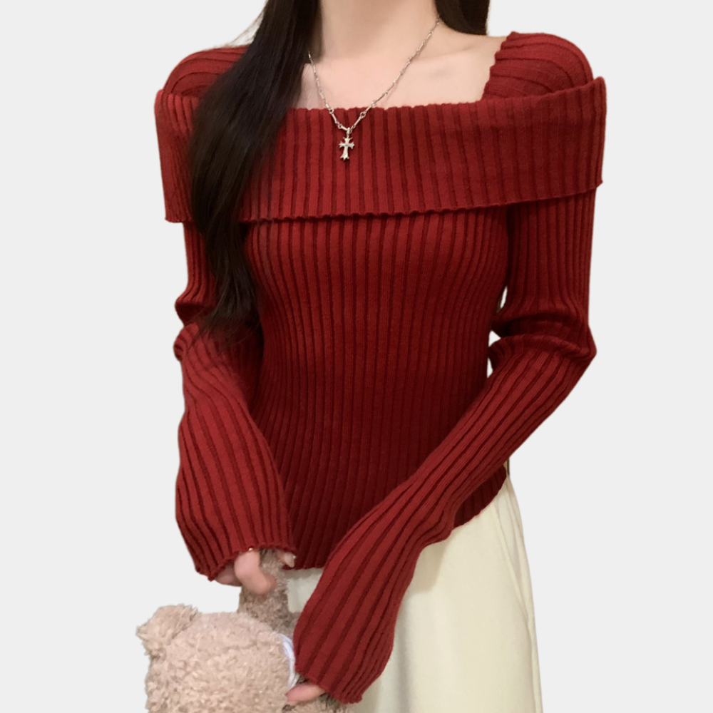 Pull Femme Épaules Dévoilées Chic et Élégant
