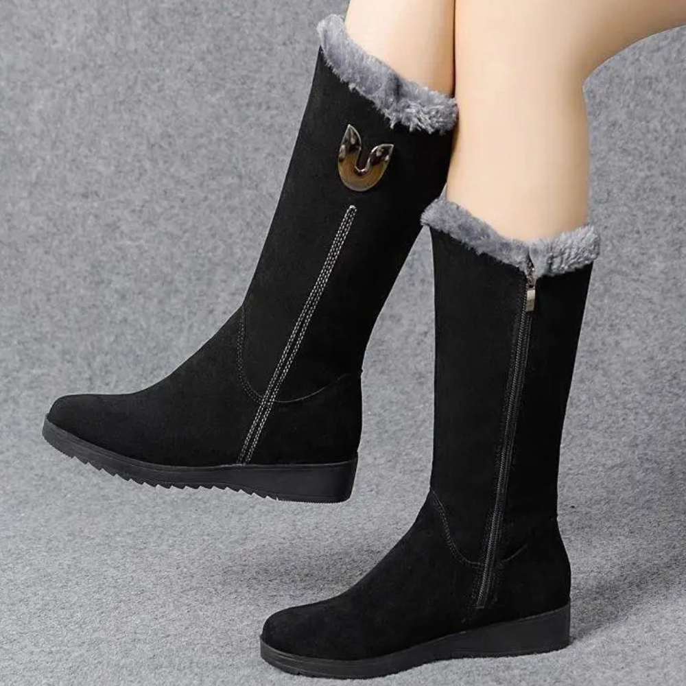Bottes Femmes Hiver Chic Mi-Mollet - PanierRoyale