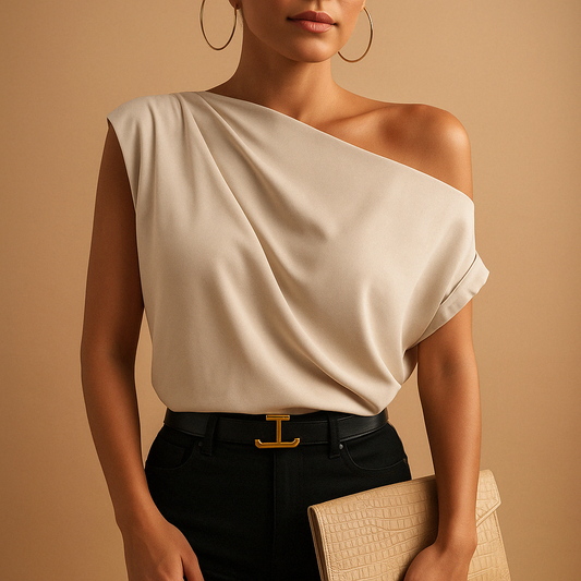 Robe Décontractée Une Épaule Chic et Féminine - PanierRoyale