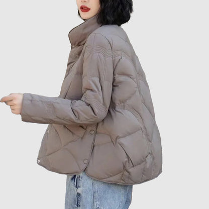 Veste Femme Hiver Douce et Chaude à Fermeture Éclair