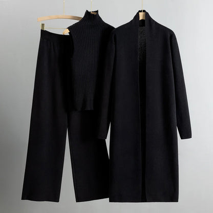Costume Femme Élégant Tailleur Long Pantalon
