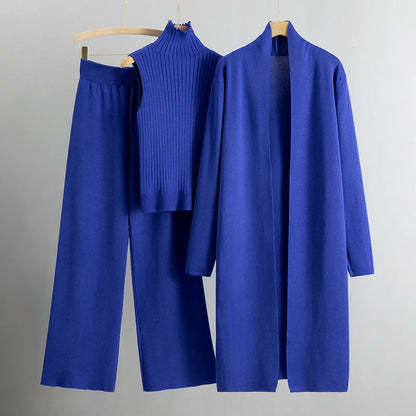 Costume Femme Élégant Tailleur Trois Pièces Chic