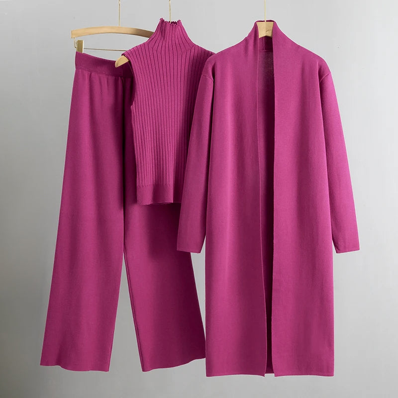 Costume Femme Élégant Tailleur Trois Pièces Chic