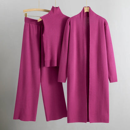 Costume Femme Élégant Tailleur Long Pantalon
