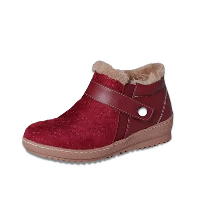 Bottes Cheville Cuir Synthétique Hiver Chaudes et Confortables