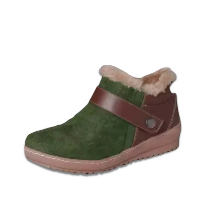 Bottes Cheville Cuir Synthétique Hiver Chaudes et Confortables