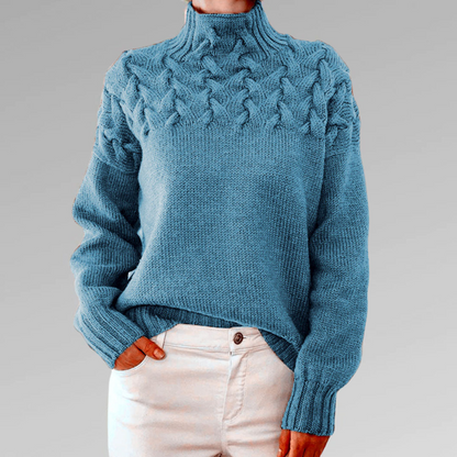 Pull Femme Hiver Chaud et Élégant Marine - PanierRoyale
