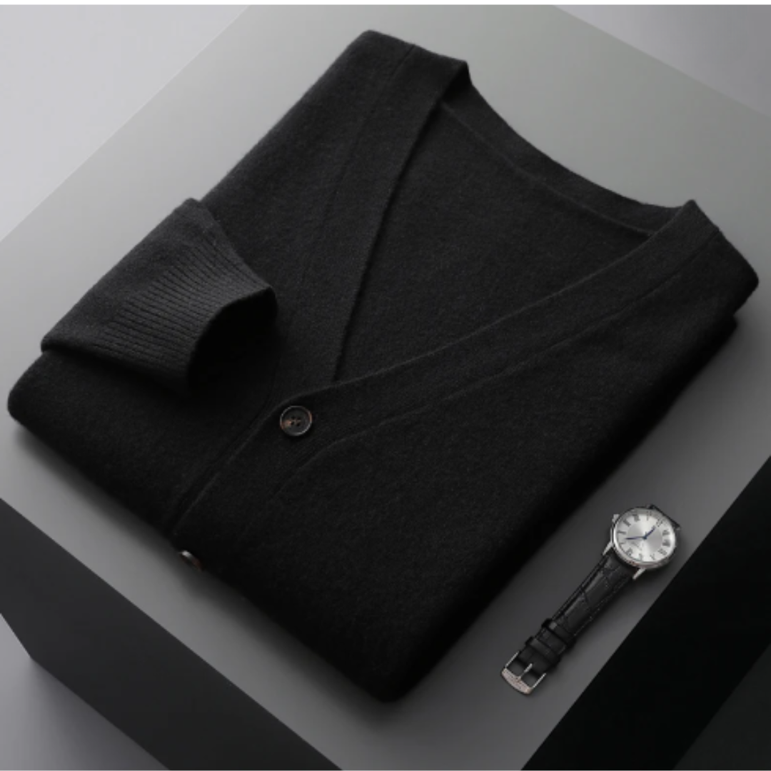 Cardigan Homme Hiver Boutonné Col V Chaud