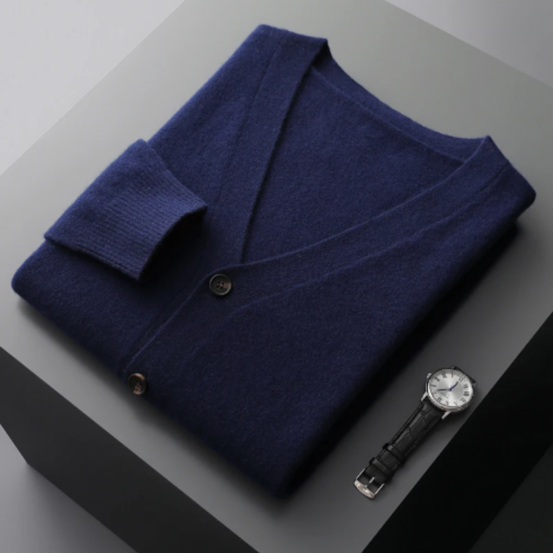 Cardigan Homme Hiver Boutonné Col V Chaud