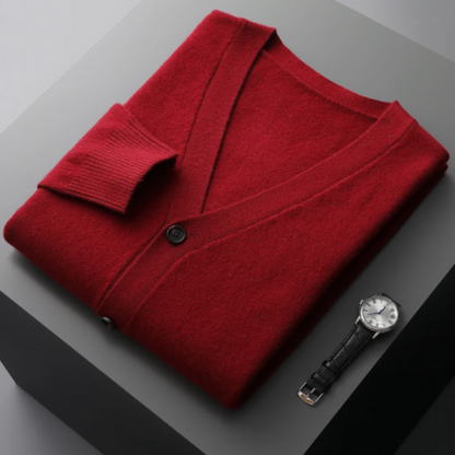 Cardigan Homme Hiver Boutonné Col V Chaud