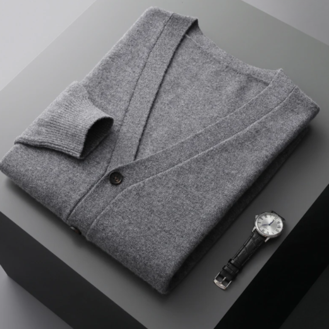 Cardigan Homme Hiver Boutonné Col V Chaud