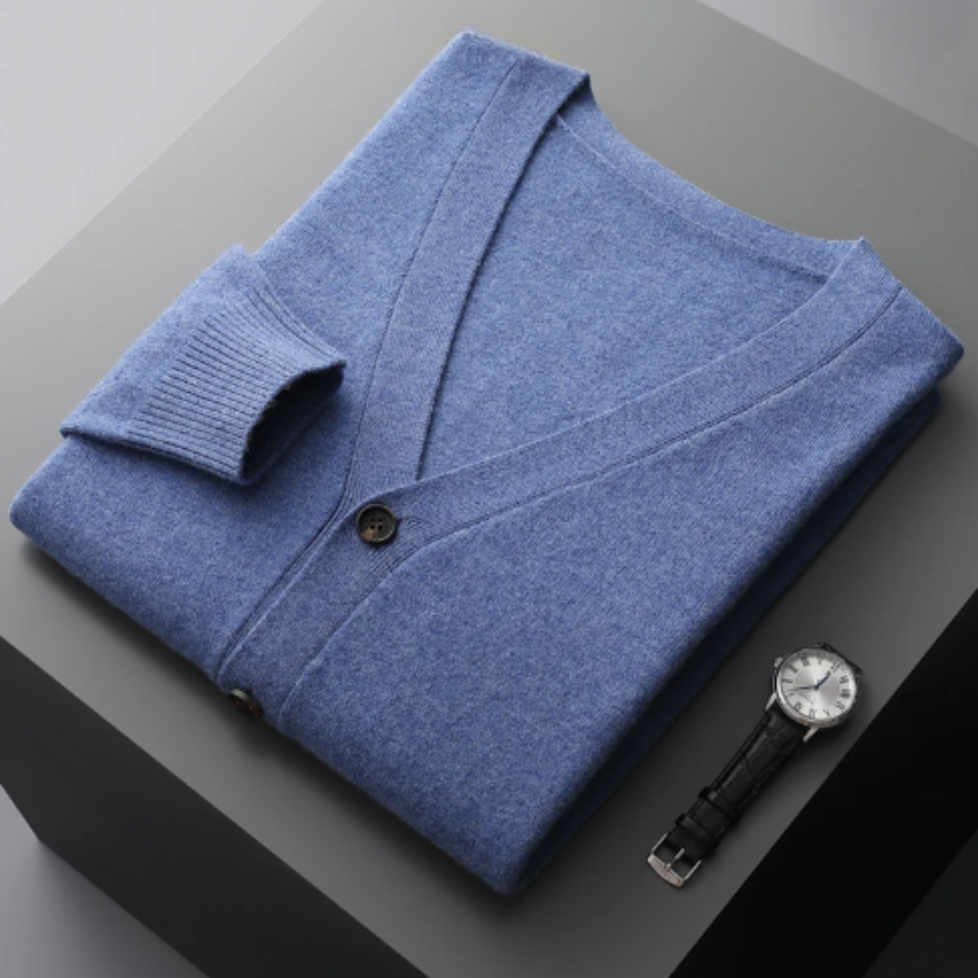 Cardigan Homme Hiver Boutonné Col V Chaud