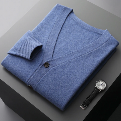 Cardigan Homme Hiver Boutonné Col V Chaud