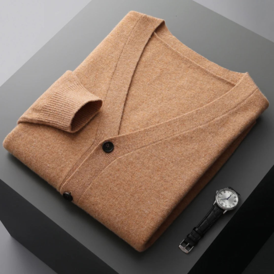 Cardigan Homme Hiver Boutonné Col V Chaud