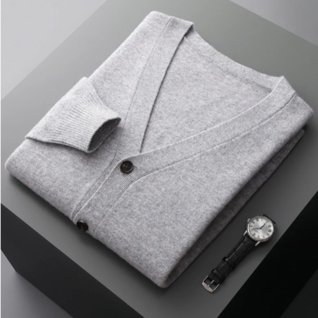 Cardigan Homme Hiver Boutonné Col V Chaud