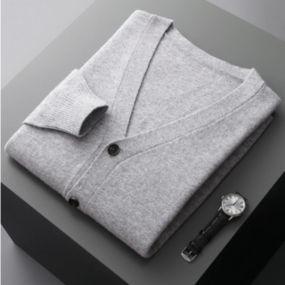 Cardigan Homme Hiver Boutonné Col V Chaud