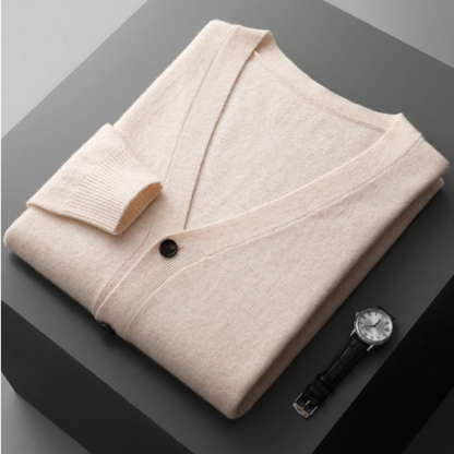 Cardigan Homme Hiver Boutonné Col V Chaud