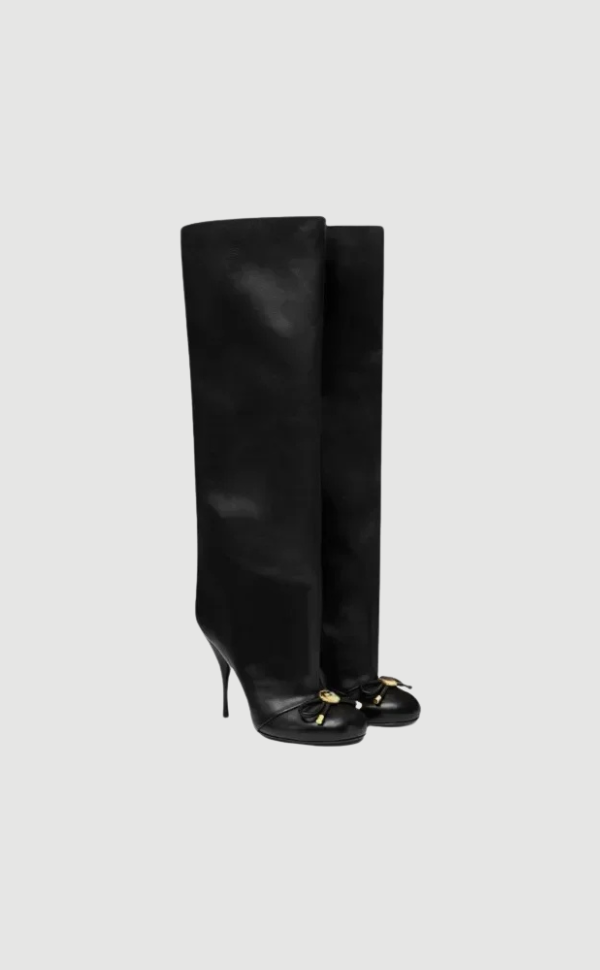 Bottines Cuir Femmes Élégantes à Talons Hauts avec Détails Dorés - BerlinGlamour