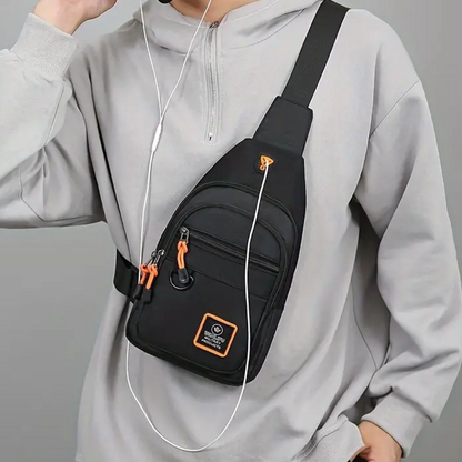 Projet Paris™ – Sac Bandoulière Homme Nylon Résistant avec Confort Ajustable-5