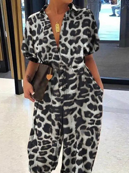 Robe de cocktail imprimée léopard élégante - PanierRoyale