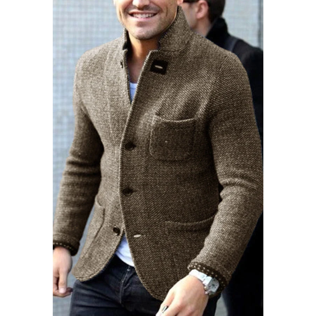Blazer Homme Long Élégant en Laine