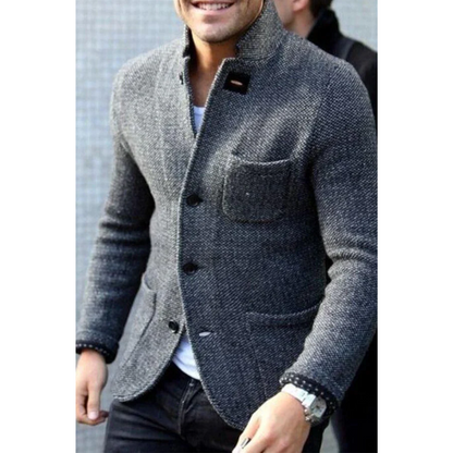 Blazer Homme Long Élégant en Laine