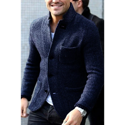 Blazer Homme Long Élégant en Laine