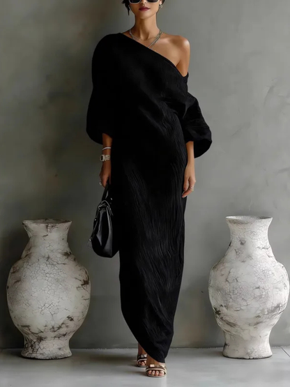 Robe maxi Femme Coupe asymétrique Une épaule