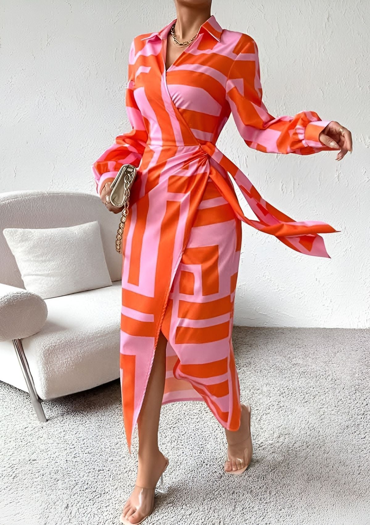 Robe Rayée Femme Élégante Confortable - PanierRoyale