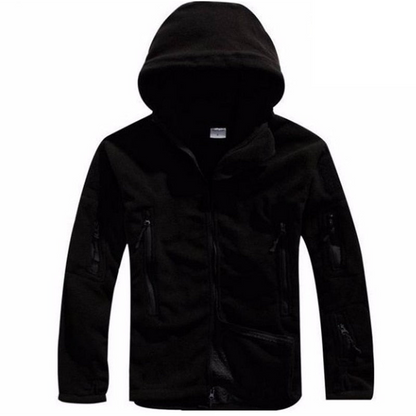 Veste Parka Homme Polaire avec Capuche et Poches Réglables