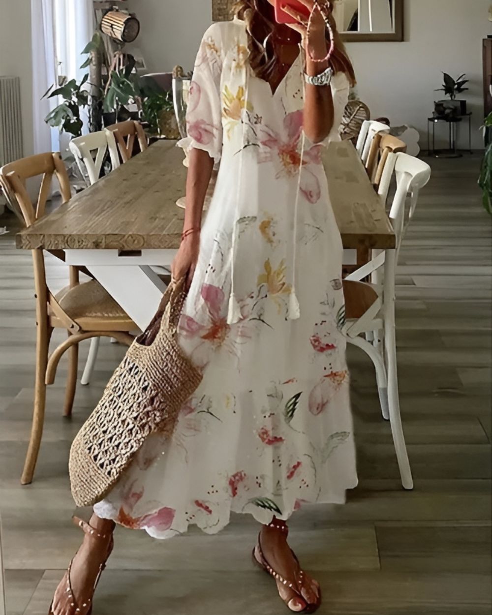 Robe Bohème Féminine à Fleurs