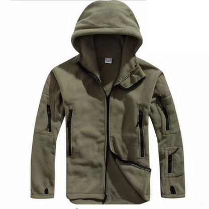 Veste Parka Homme Polaire avec Capuche et Poches Réglables