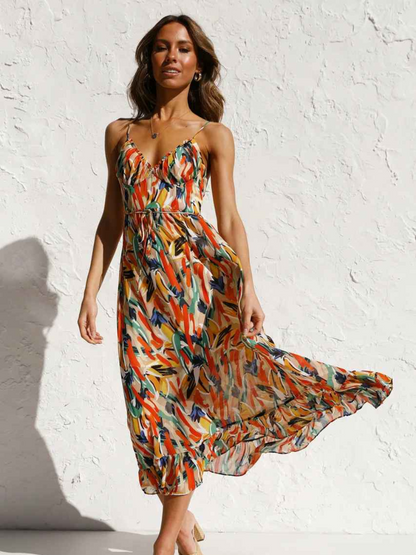 Robe Été Légère à Imprimé Floral Féminine