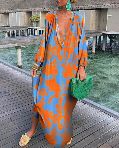 Robe Longue Florale Chic pour Femmes