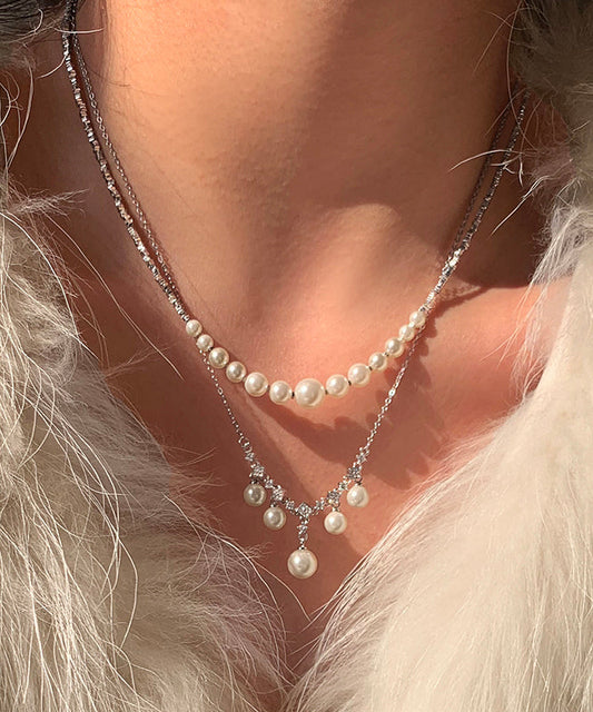 Pendentif en cuivre doré avec cristal et perle - EasyApparels