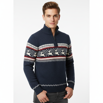 Pull Homme Hiver Chaud avec Motifs Festifs - PanierRoyale