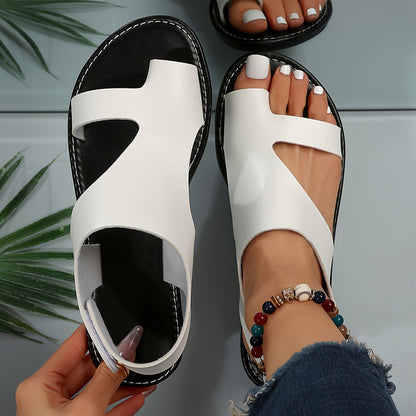 Ortasun™ – Sandales Plates Femme Confortables Été à Bout Ouvert