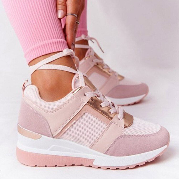 Chaussures running femme légères et confortables beige clair