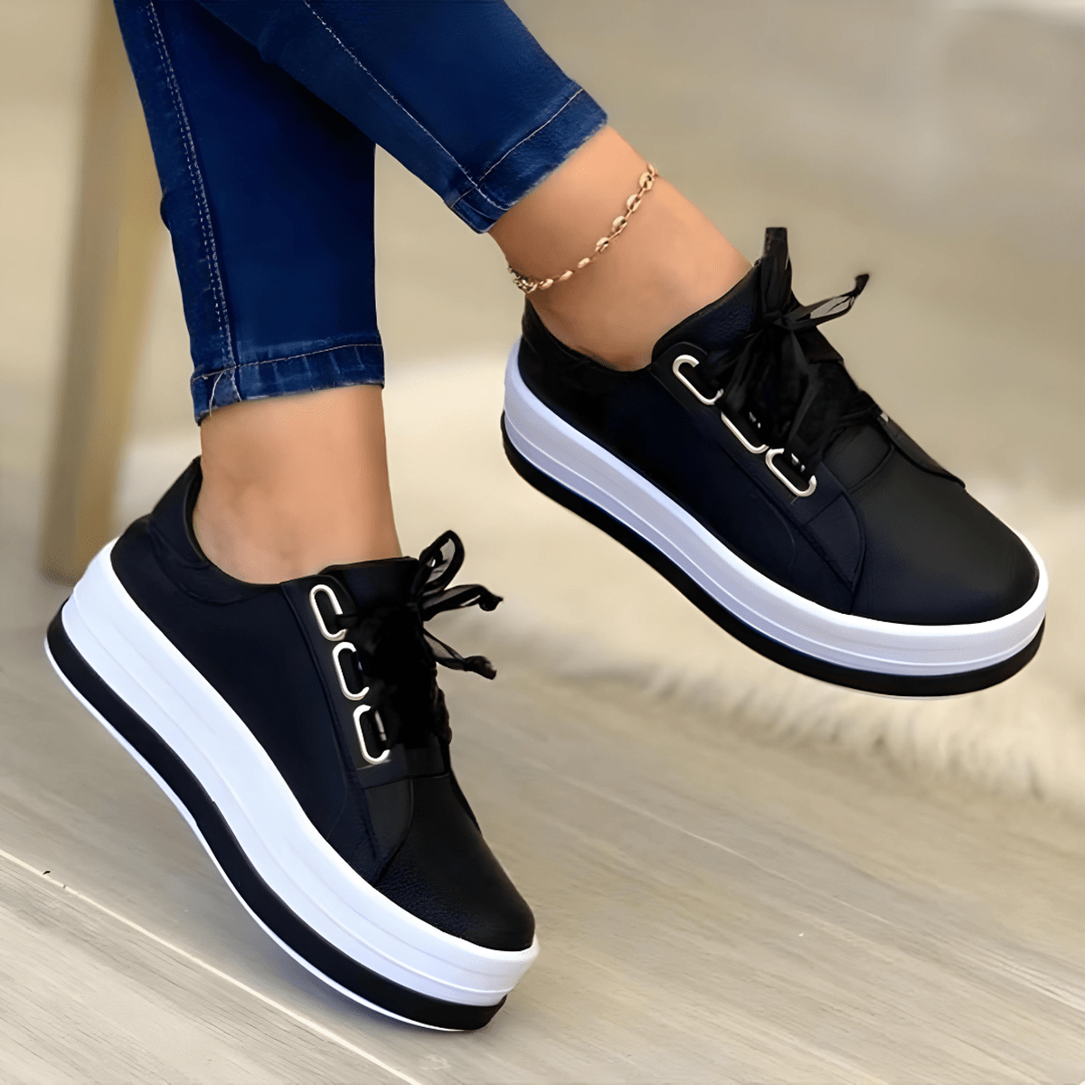 Chaussures de loisir femme élégantes à lacets - BerlinGlamour