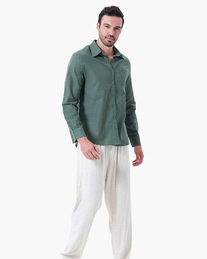 Chemise Homme Léger Lin Coton Été
