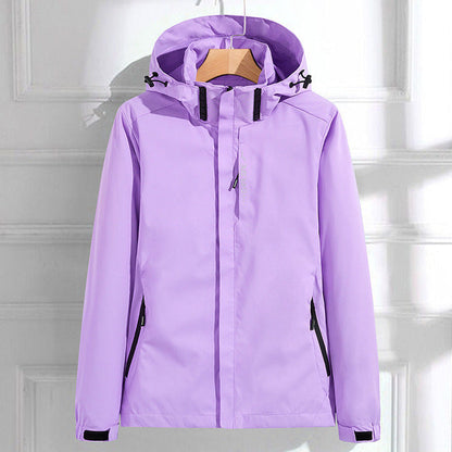 Veste Femme Fonctionnelle à Capuche et Fermeture Éclair